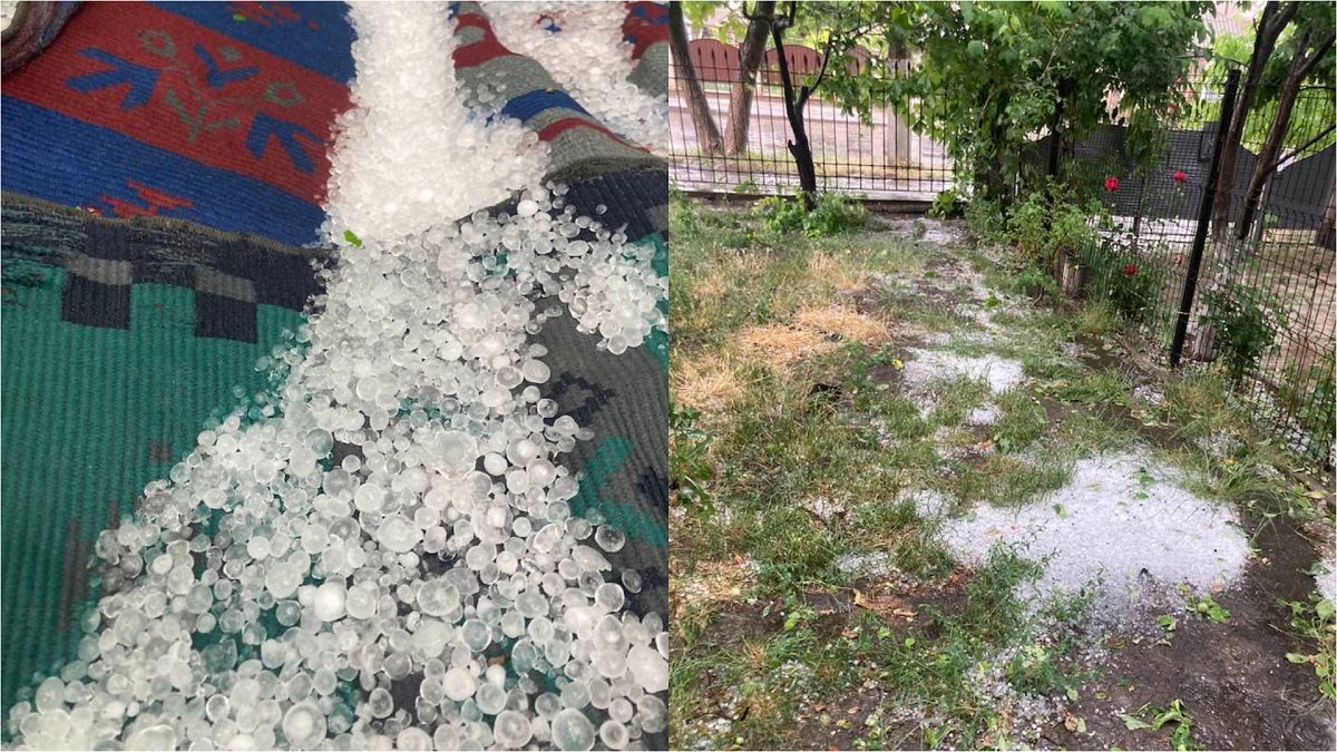 FOTO/VIDEO | S-a rupt cerul în două. În municipiul Bălți plouă abundent cu grindină