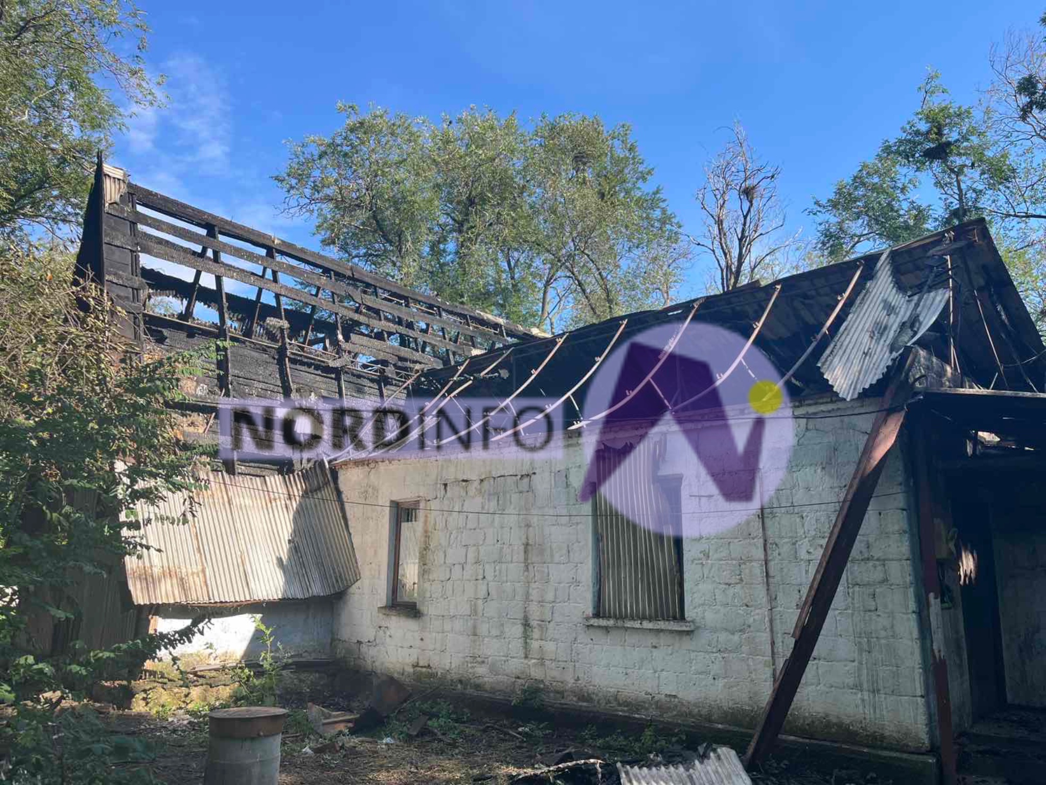 FOTO // Consecințele incendiului din Biruința: Localul a fost grav afectat