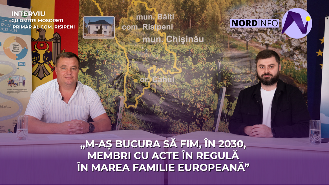 „M-aș bucura să fim, în 2030, membri cu acte în regulă în marea familie europeană”. Interviu cu Dmitri Mosoreti, primar al comunei Risipeni