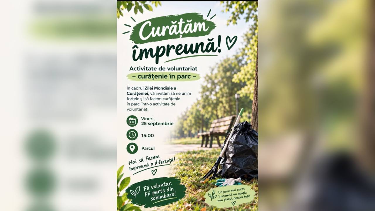 Tinerii din Edineț sunt invitați să participe la o acțiune de curățenie în parc