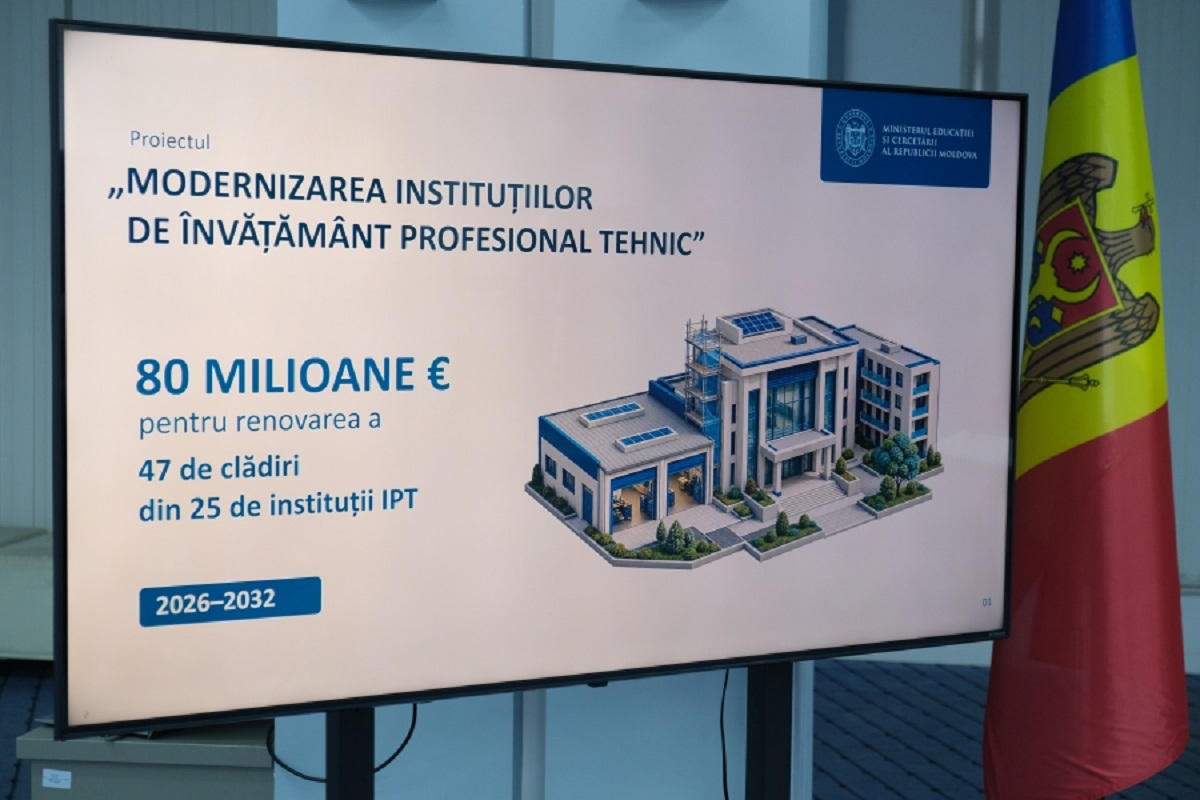 80 de milioane de euro pentru modernizarea a 25 de școli profesionale, colegii și centre de excelență din R. Moldova