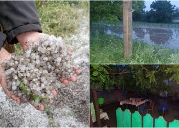 Ploaia de aseară şi grindina au făcut prăpăd în mai multe raioane din R. Moldova