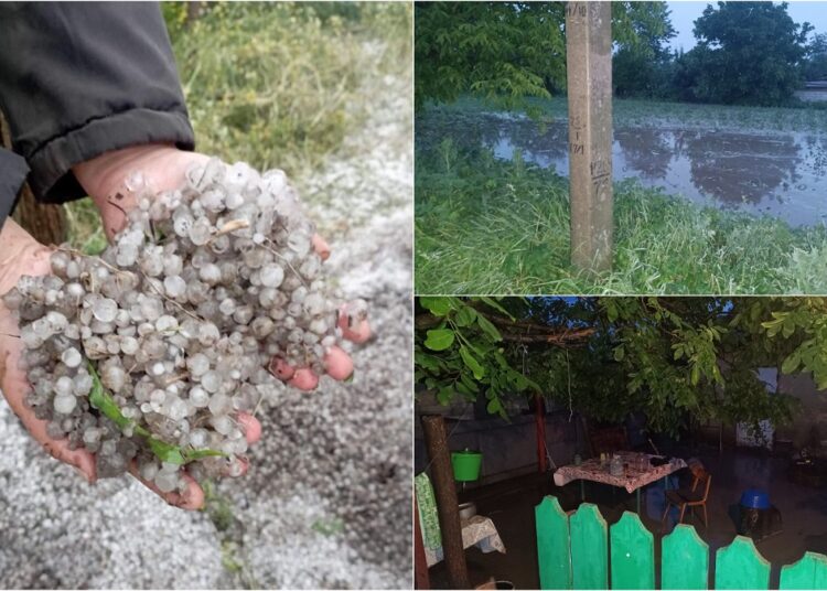 Ploaia de aseară şi grindina au făcut prăpăd în mai multe raioane din R. Moldova