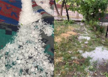 FOTO/VIDEO | S-a rupt cerul în două. În municipiul Bălți plouă abundent cu grindină