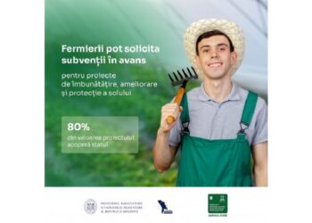 Agricultorii pot solicita subvenții în avans pentru proiecte de îmbunătățire, ameliorare și protecție a solului