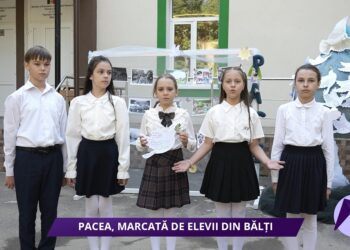 VIDEO | Ziua Păcii, marcată de elevii unei școli din Bălți: „Va trebui să începem de la copii”