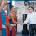 FOTO / Pugiliștii de la Școala sportivă din Grimăncăuți au dat ochii cu Dorin Recean