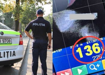 Cu 136 km/h prin satul Corjeuți. Un șofer de 20 de ani, stopat de oamenii legii