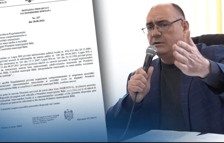 VIDEO// Primăria de Bălți se teme de jurnaliști? A fost semnată o dispoziție care reglementează activitatea acestora