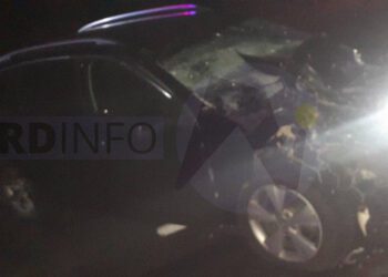 FOTO // Un șofer s-a izbit într-un camion la Sîngerei