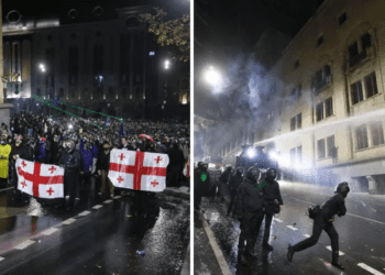 Mitingurile pro-UE din Georgia, reprimate de poliție cu gaze lacrimogene și bastoane de cauciuc