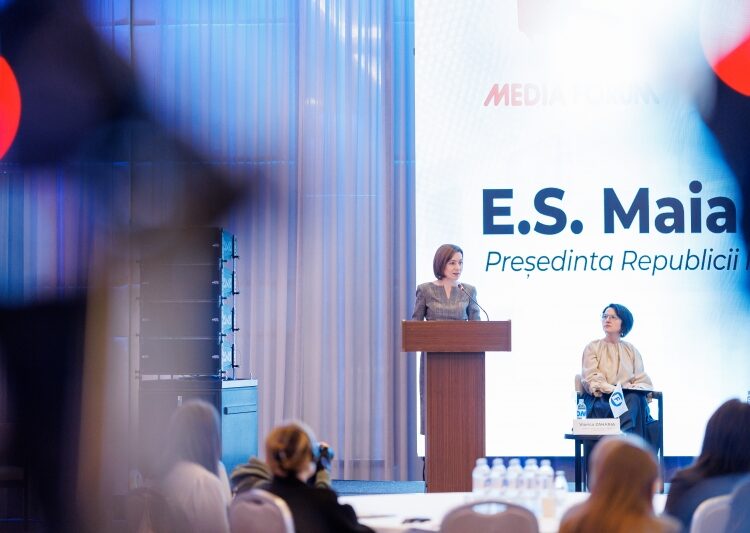 Maia Sandu la forumul mass-media: „Jurnalismul onest este scutul democrației și al valorilor noastre comune”