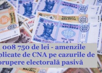 Amenzile CNA pentru „corupere electorală pasivă” depășesc 11 milioane de lei