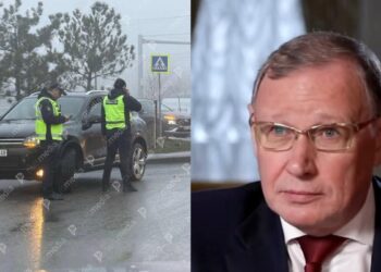 Dimineață cu ghinion pentru Oleg Ozerov, ambasadorul Federației Ruse la Chișinău. Mașina acestuia, trasă pe dreapta de un echipaj al INSP