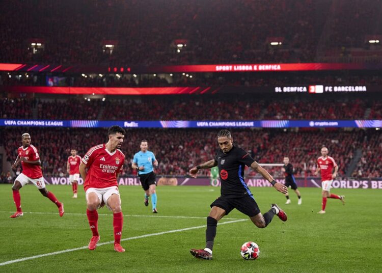 FC Barcelona a învins formația Benfica, scor 5:4