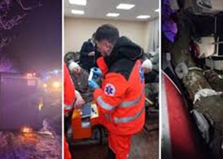 FOTO // Accident la Florești cu implicarea unui autocar