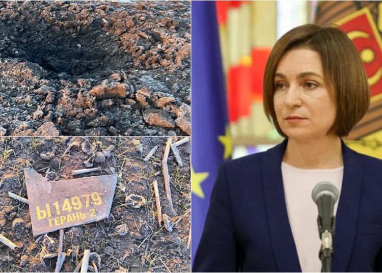 FOTO/ VIDEO // Două drone rusești au explodat în sudul țării. Maia Sandu: R. Moldova nu a atacat pe nimeni, dar drone rusești cad și explodează în satele noastre