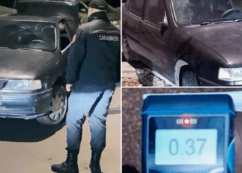 FOTO // Din cauza băuturii, nu a încăput pe drum. Un tânăr beat a ajuns pe mâna polițiștilor din Bălți