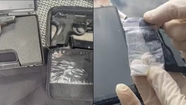 VIDEO // Patru bărbați din Drochia, prinși cu droguri, arme și țigări