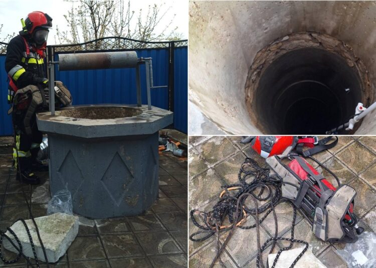 FOTO // A căzut într-o fântână în timp ce scotea apă. Un bărbat de 84 de ani din r. Edineț, salvat