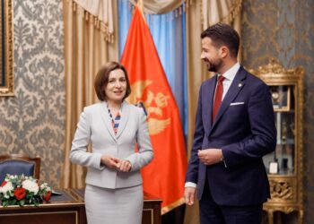 Maia Sandu, în prima vizită oficială în Muntenegru: Mergem împreună spre UE