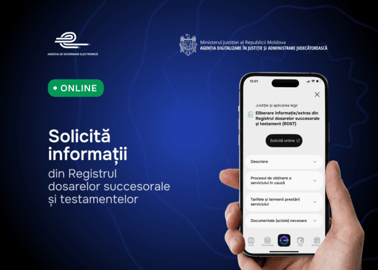 Cetățenii pot solicita online informații din Registrul dosarelor succesorale și testamentelor