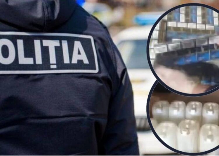 VIDEO // Contrabandă la Rîșcani: Sute de litri de alcool și mii de pachete de țigări, descoperite la un agent economic