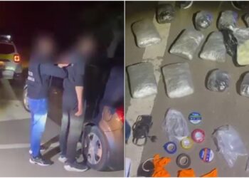VIDEO // Transportau 24 de kg de droguri. Doi bărbați, reținuți pe traseul Taraclia-Chișinău