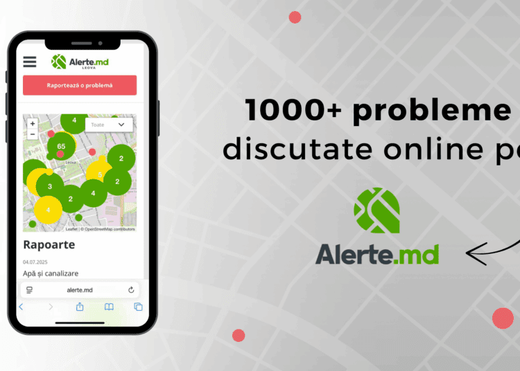 Peste 1000 de probleme locale raportate și 84% deja soluționate prin platforma Alerte.md