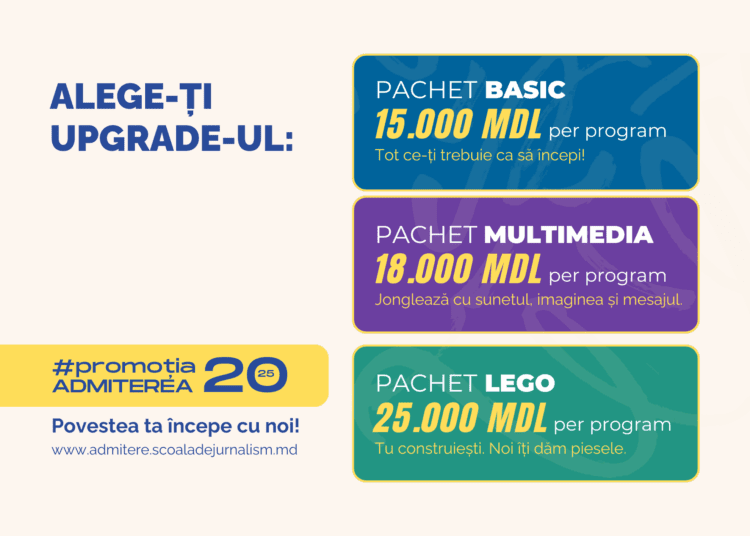 Admiterea 2025 la Școala de Jurnalism din Moldova:  Jurnalism „la pachet” în trei oferte cu influență și efect