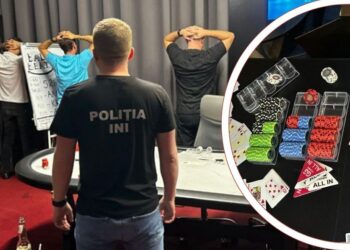 VIDEO // Jucau poker ilegal. Trei bărbați din Chișinău au fost reținuți după ce au reluat activitatea unui cazinou închis de autorități