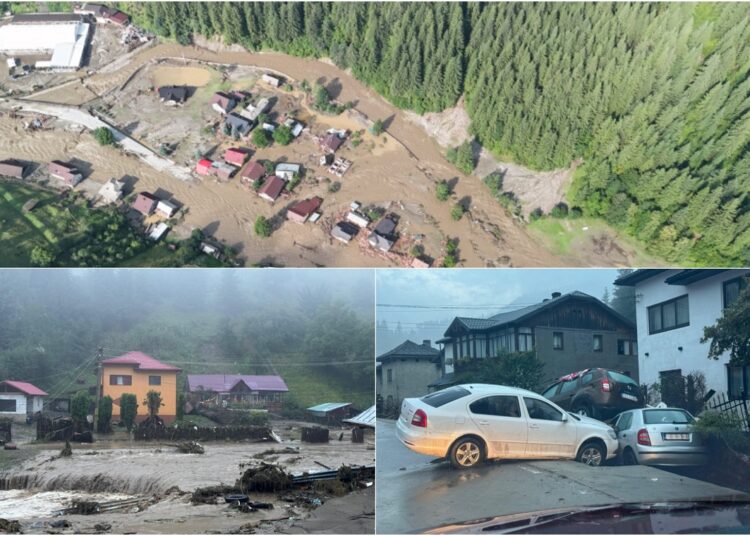 FOTO/VIDEO // Inundații devastatoare în Suceava și Neamț, România: o persoană a murit, sute de evacuați, poduri avariate, drumuri surpate