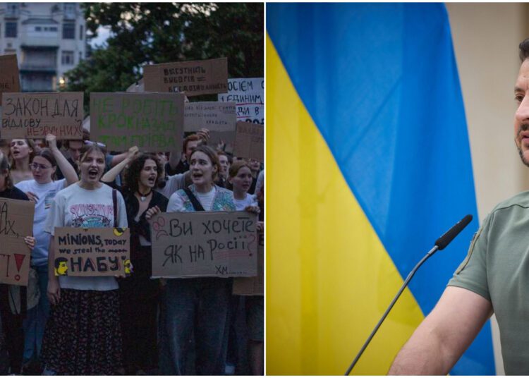 Zelenski este acuzat că subminează lupta anticorupție din Ucraina pentru a-și proteja apropiații. Proteste în țară
