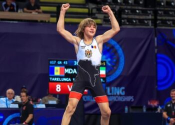 FOTO // Luptătorul Vadim Tarelunga a cucerit bronzul la Campionatul Mondial U-17 din Grecia