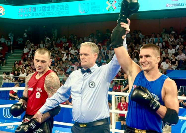 Un nou succes sportiv pentru R. Moldova la Jocurile Mondiale din China. Luptǎtorul de muay thai Artiom Livǎdari a câştigat medalia de aur