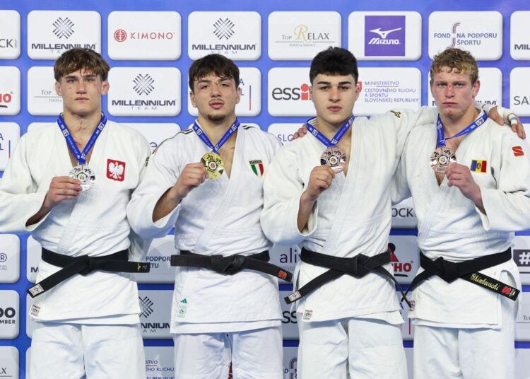FOTO // Judocanul Vadim Ghimbovschi a obținut bronzul la Campionatul European U21