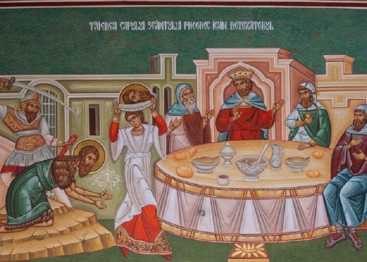 Creștinii ortodocși de stil vechi prăznuiesc astăzi Tăierea Capului Sfântului Ioan Botezătorul