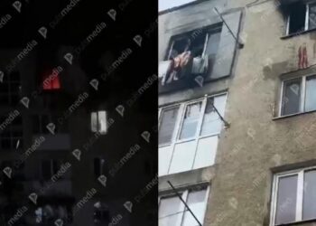 Un bărbat s-ar fi aruncat în gol de la etajul 5 al unui bloc de locuințe din Bălți, pentru a scăpa de flăcări