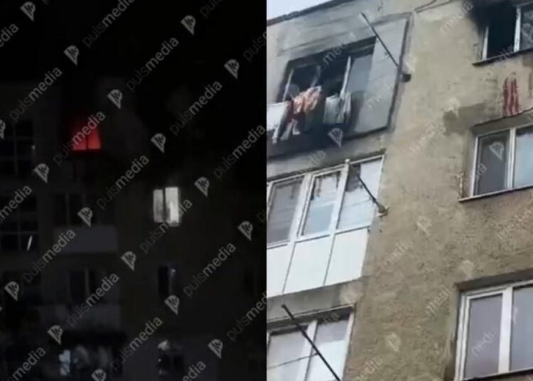Un bărbat s-ar fi aruncat în gol de la etajul 5 al unui bloc de locuințe din Bălți, pentru a scăpa de flăcări