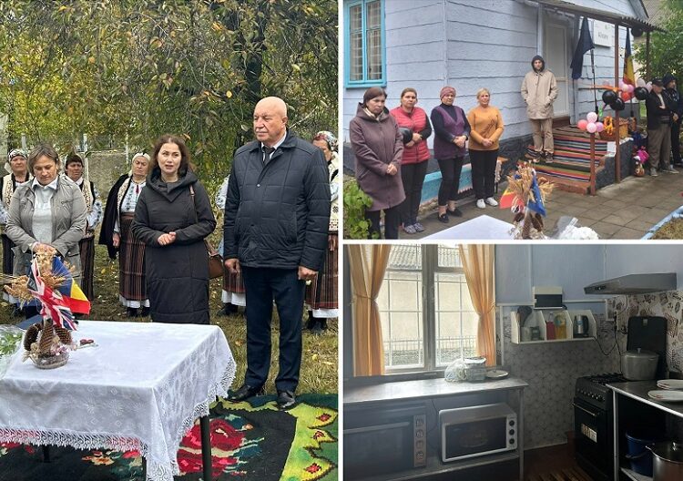 FOTO // Cantină socială inaugurată la Coșernița: 25 de localnici vulnerabili vor primi zilnic o masă caldă