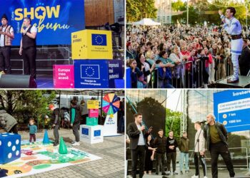 FOTO // Caravana „Show Nebun” a adus UE mai aproape de 20 000 de locuitori din nouă raioane ale țării