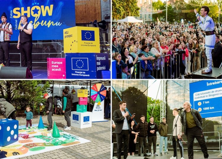 FOTO // Caravana „Show Nebun” a adus UE mai aproape de 20 000 de locuitori din nouă raioane ale țării