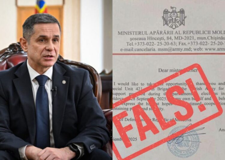Scrisoare falsificată atribuită ministrului Apărării circulă pe Telegram