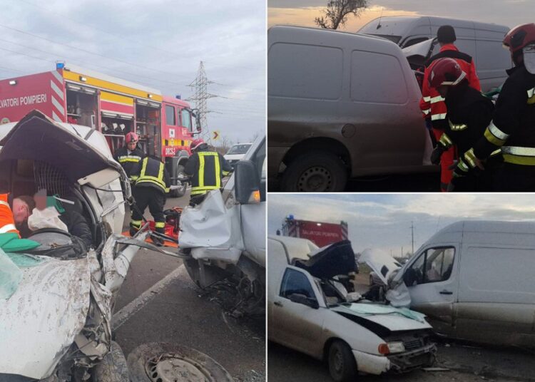 FOTO // Accident grav pe centura de ocolire a mun. Bălți. Un bărbat a fost descarcerat și transportat la spital
