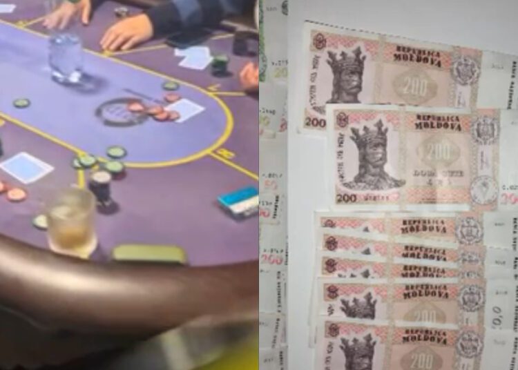 VIDEO // Cazinou ilegal depistat într-o saună din Bălți. 12 persoane prinse în flagrant