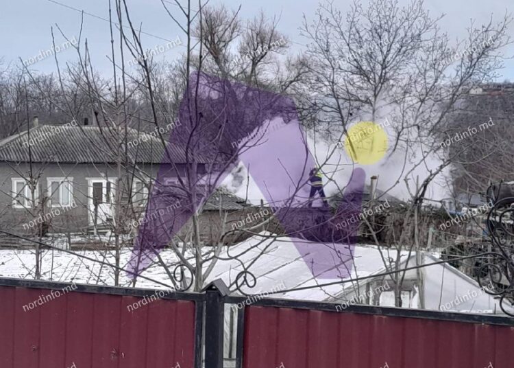 ФОТО // Пожар в одном из домовладений села Пелиния