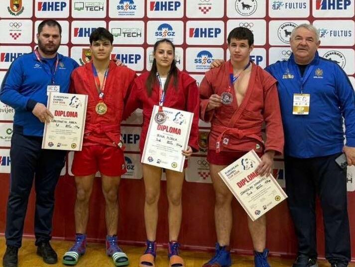 FOTO // Sportiva Irina Florea din Edineț a obținut medalia de bronz la Cupa Europeană de Sambo