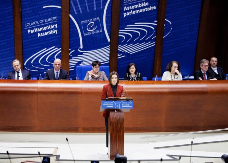 Maia Sandu, la APCE: Dacă Ucraina cade, Rusia nu se va opri în Moldova