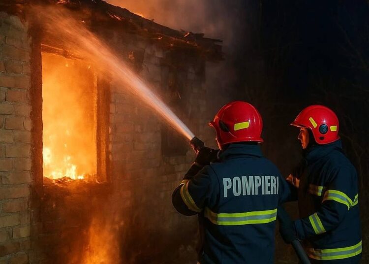 VIDEO // Incendiu în raionul Rîșcani. Anexa unei case a fost cuprinsă de flăcări