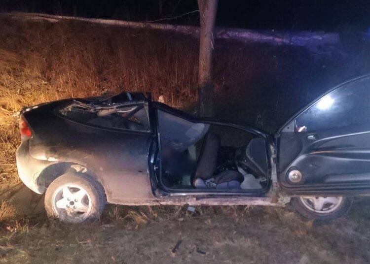 ФОТО // Смертельное ДТП в Сынжерейском районе. Молодой человек без водительских прав погиб, врезавшись на автомобиле в дерево